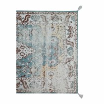 Carpet DKD Home Decor Aged finish Blue Cotton Arab Fringe (120 x 180 x 1 cm)