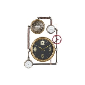 Wanduhr DKD Home Decor Ventile Kristall Gold Eisen (50,5 x 12 x 73 cm)