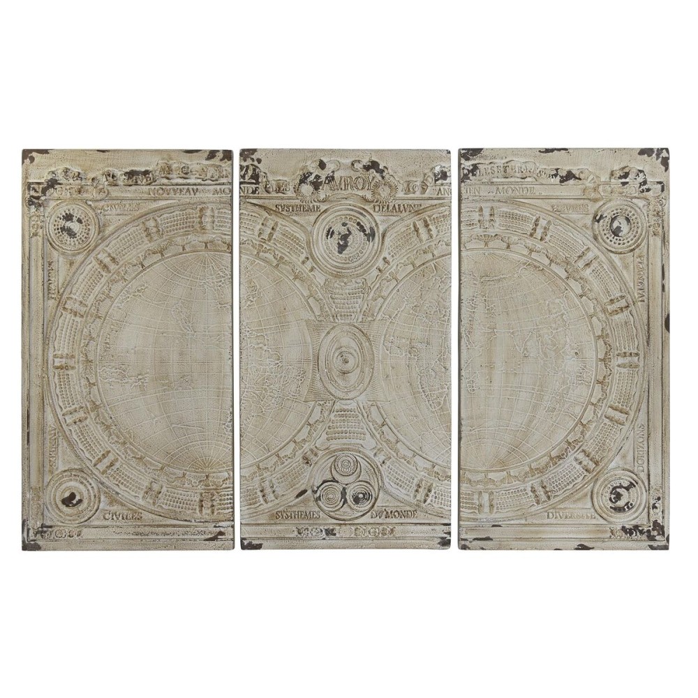 Wall Decoration DKD Home Decor Beige Neoclassical 178 x 4 x 112 cm (3 Pieces)