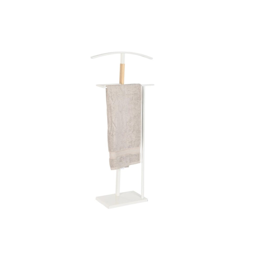 Hat stand DKD Home Decor Natural Wood Steel White (48 x 20 x 106,5 cm)