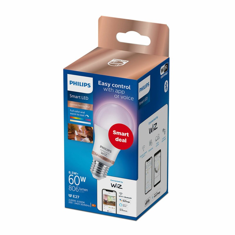 Smart Glühbirne Philips Wiz Full Colors F 8,5 W E27 806 lm (2200-6500 K)