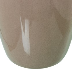 Vase Alexandra House Living Weiß Silberfarben aus Keramik 12 x 30 cm