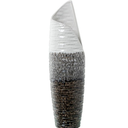 Vase Alexandra House Living Weiß Grau aus Keramik 11 x 49 cm