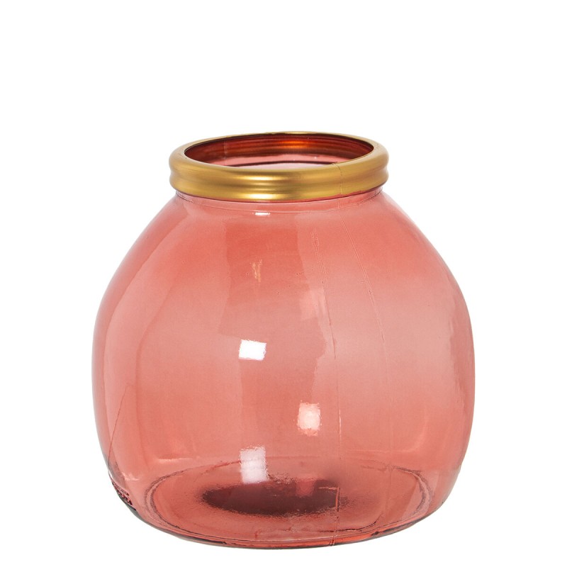 Vase aus recyceltem Glas Alexandra House Living Kristall 21 x 20 cm