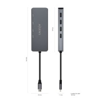 USB Hub Aisens A109-0745 Grey (1 Unit)