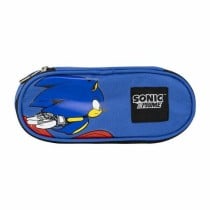 Trousse d'écolier Sonic Blue 8,5 x 5 x 22,5 cm