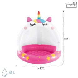 Inflatable Paddling Pool for Children Intex Pink Unicorn 102 x 102 cm