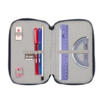 Triple Pencil Case Real Madrid C.F. 2nd Kit 24/25 Navy Blue 12.5 x 20.5 x 6 cm 42 Pieces