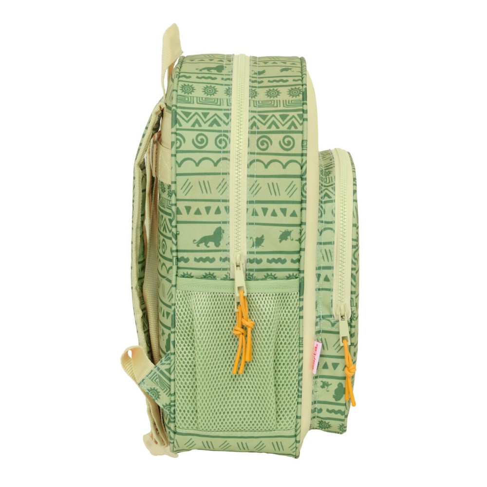 School Bag Mufasa Green Beige 32 x 38 x 12 cm