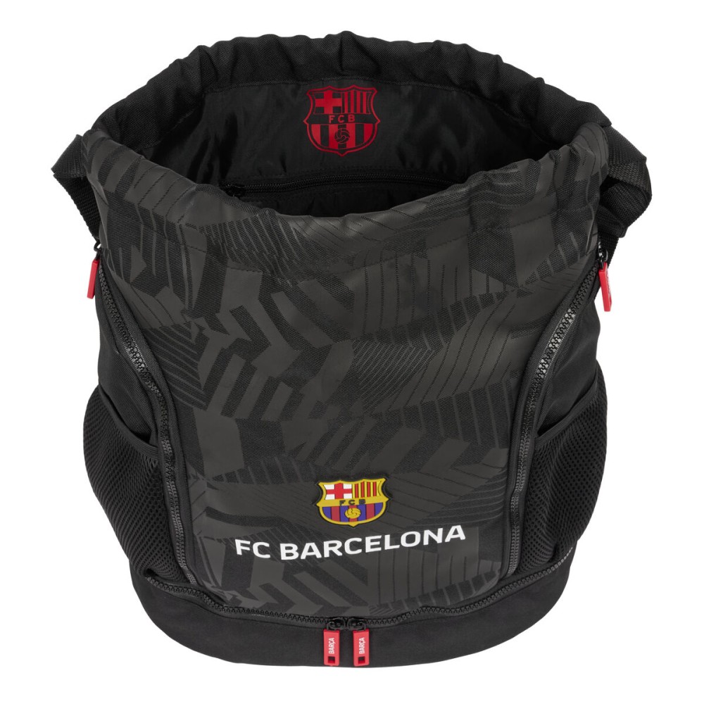 Rucksacktasche mit Bändern F.C. Barcelona Black Schwarz 35 x 40 x 1 cm