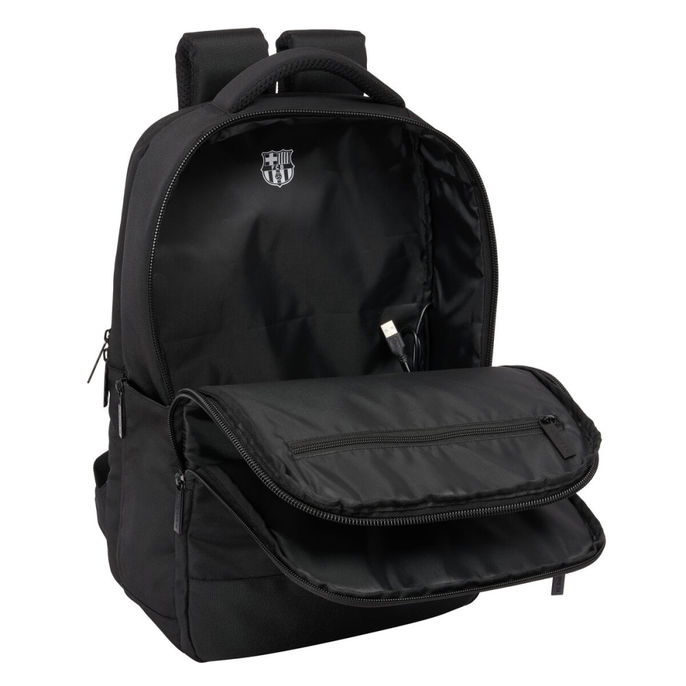 Laptop Backpack F.C. Barcelona Premium Black 29 x 44 x 15 cm