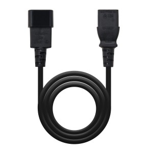 Power Cord NANOCABLE 10.22.0202 1,5 m 1500W Black 1,5 m