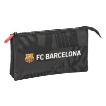 Dreifaches Mehrzweck-Etui F.C. Barcelona Black Schwarz 22 x 12 x 3 cm