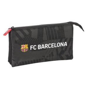 Trousse Fourre-Tout Triple F.C. Barcelona Black Noir 22 x 12 x 3 cm