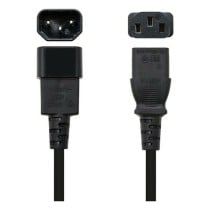 Power Cord NANOCABLE 10.22.0202 1,5 m 1500W Black 1,5 m