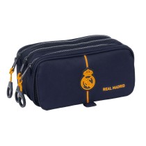 Dreifaches Mehrzweck-Etui Real Madrid C.F. 2nd Kit 24/25 Marineblau 21,5 x 10 x 8 cm