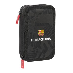 Double Pencil Case F.C. Barcelona Black Black 12.5 x 19.5 x 4 cm 29 Pieces