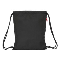 Rucksacktasche mit Bändern F.C. Barcelona Black Schwarz 35 x 40 x 1 cm