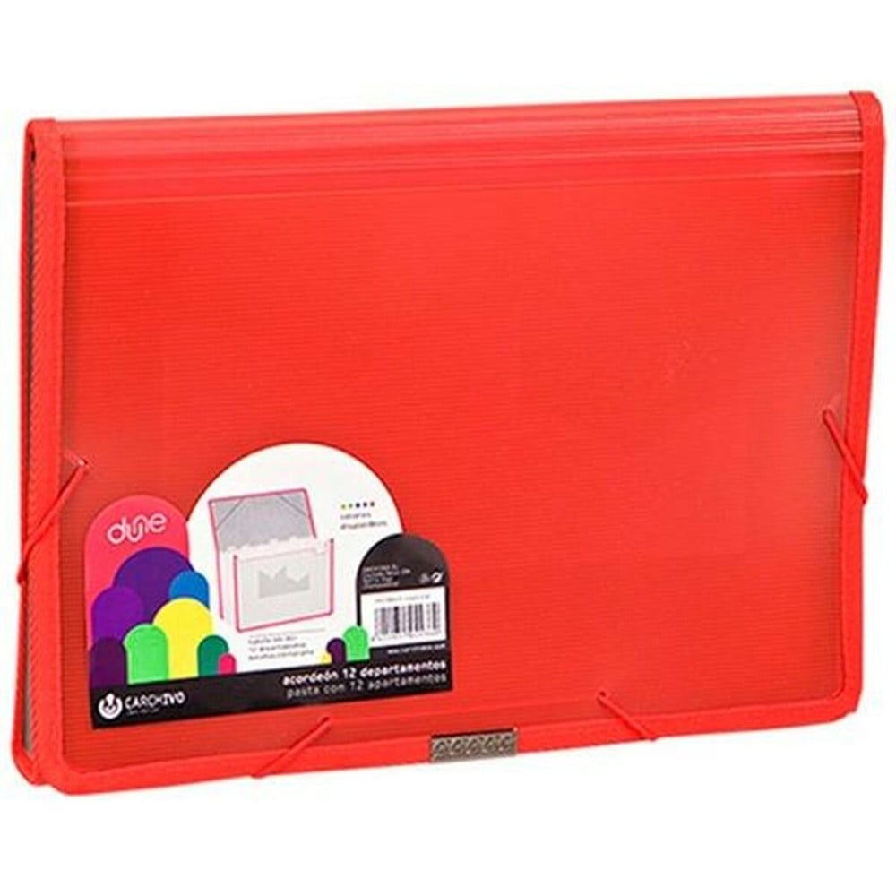 Organiser Folder Carchivo Dune Red Din A4 24,5 x 33,5 x 4 cm