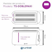 Toaster Grunkel 1400 W Double slot