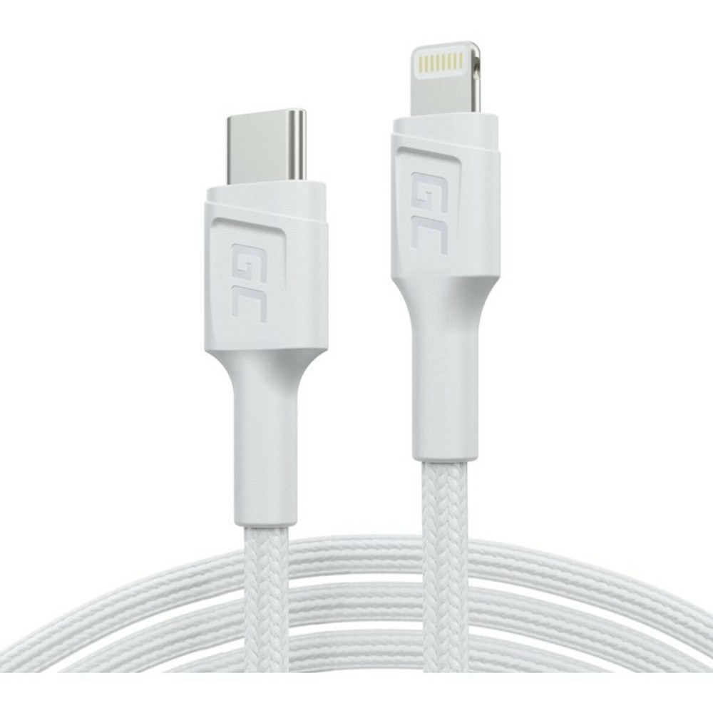 USB Cable Green Cell KABGC30W White 1,2 m