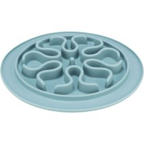 Gamelle à Alimentation Lente pour Animaux de Compagnie Trixie TX-25035 Bleu Gris Silicone