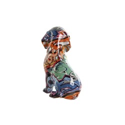 Deko-Figur Home ESPRIT Bunt Hund 13,5 x 9,5 x 19,5 cm