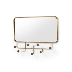 Miroir suspendu Alexandra House Living Doré 80 x 60 x 6 cm