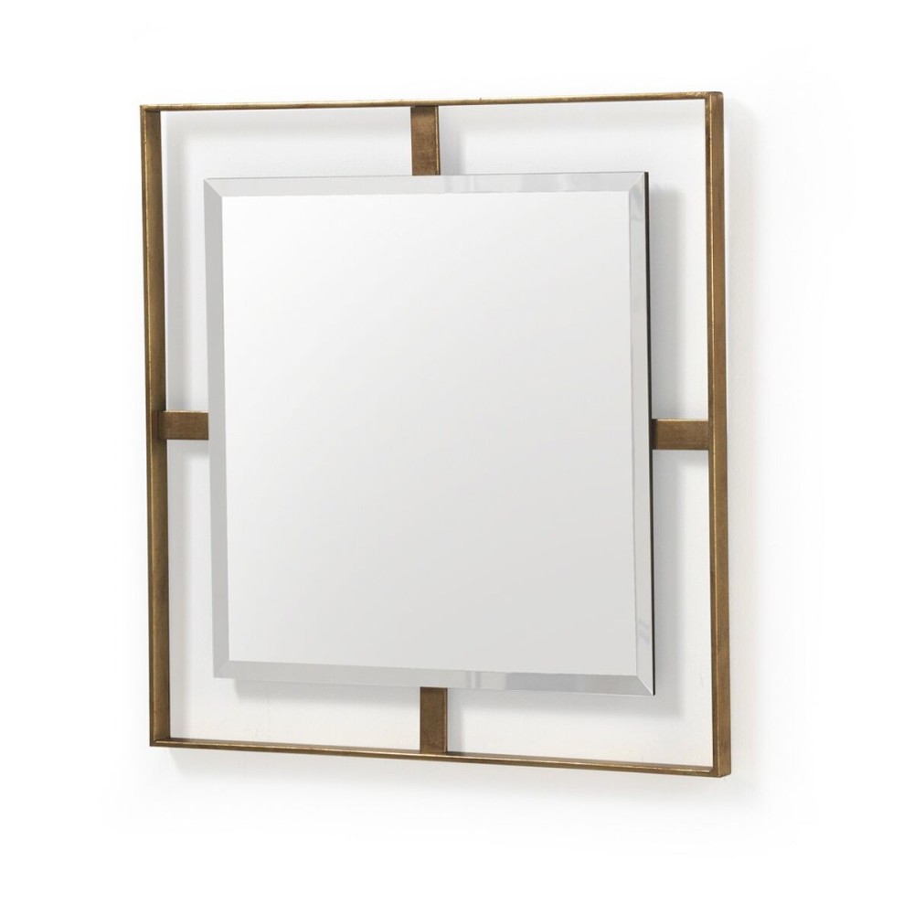 Hanging mirror Alexandra House Living Golden 71 x 71 x 3 cm