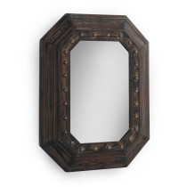 Hanging mirror Alexandra House Living Brown 70 x 90 x 6 cm