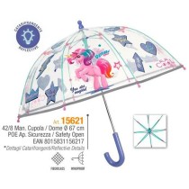 Umbrella Perletti Transparent Fibreglass 67 cm Children's Unicorn