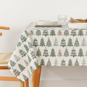 Stain-proof resined tablecloth Belum Merry Christmas Multicolour 200 x 150 cm