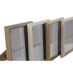 Cadre photo Home ESPRIT Marron Beige Crème Naturel Verre Bois MDF Scandinave 23,5 x 2,8 x 28,5 cm (4 Unités)