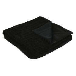 Blanket Home ESPRIT Black 130 x 170 cm