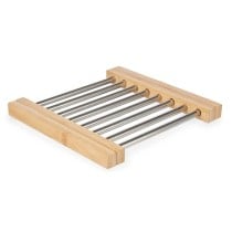 Table Mat Silver Metal Bamboo 36,4 x 2,2 x 21,3 cm (6 Units)