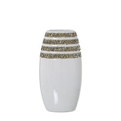 Vase Alexandra House Living Blanc Céramique 13 x 9 x 25 cm