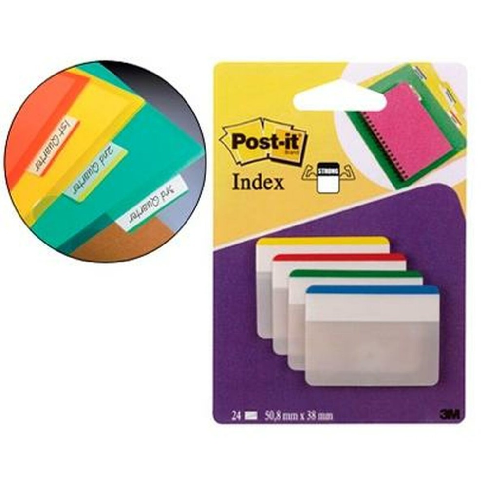 Notes Adhésives Post-it Index 50,8 x 38 mm Multicouleur (6 Unités)