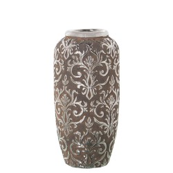 Vase Alexandra House Living Silver Ceramic 14 x 28 cm