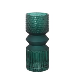 Vase Alexandra House Living Green Crystal 10 x 25 cm