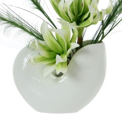 Vase Alexandra House Living White Ceramic 17 x 8 x 13 cm