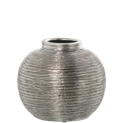 Vase Alexandra House Living Silver Ceramic 25 x 22 cm