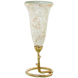 Vase Alexandra House Living Gold Kristall 15 x 38 cm