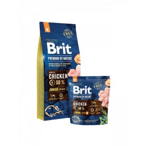 Nourriture Brit Premium by Nature Junior M Adulte Petit/Junior Poulet 3 Kg 3 g