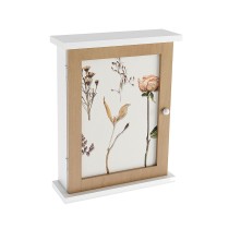 Armoire à clés Versa Fleurs Bois MDF 6,5 x 26 x 20 cm