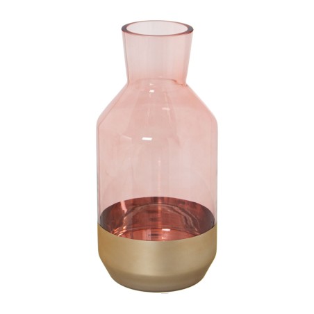 Vase Alexandra House Living Pink Golden Crystal 12 x 25 cm