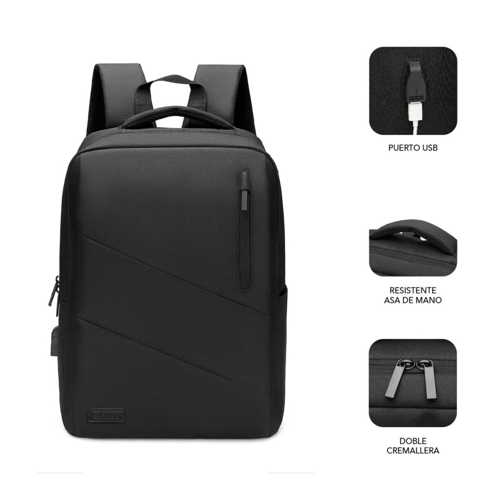 Sac à Dos avec Power Banket Compartiment pour Tablette et Ordinateur Portable Subblim Oxford