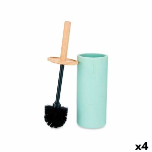 Brosse de salle de wc Menthe Bois Résine 10,5 x 38 x 10,5 cm (4 Unités)