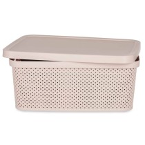 Boîte de rangement avec couvercle Rose Plastique 13 L 28,5 x 15 x 38,5 cm (12 Unités)