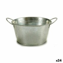 Cache-pot Seau Argenté Zinc 27,5 x 10,5 x 20 cm (24 Unités)