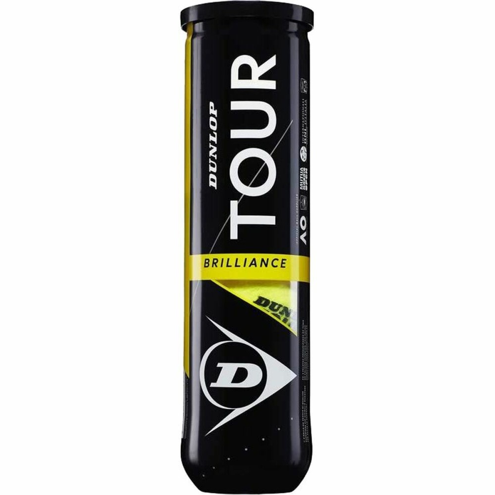 Tennisbälle Dunlop Tour Brillance Gelb Schwarz